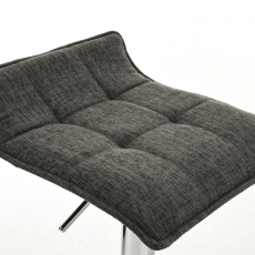 Barová stolička Madison (SET 2 ks), textil, svetlo šedá - 4