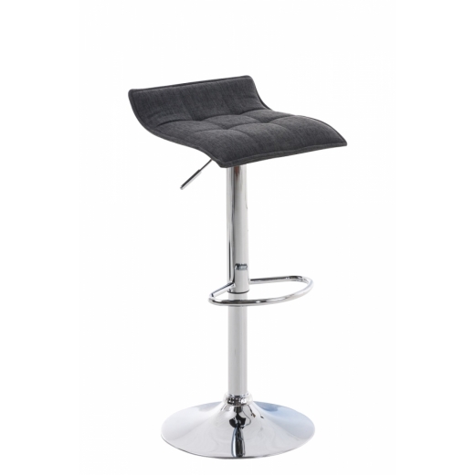 Barová stolička Madison (SET 2 ks), textil, tmavo šedá - 1