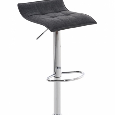 Barová stolička Madison (SET 2 ks), textil, tmavo šedá - 1