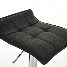 Barová stolička Madison (SET 2 ks), textil, tmavo šedá - 4