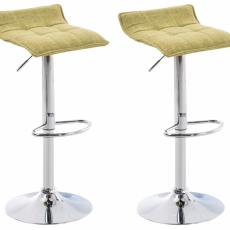 Barová stolička Madison (SET 2 ks), textil, zelená - 5