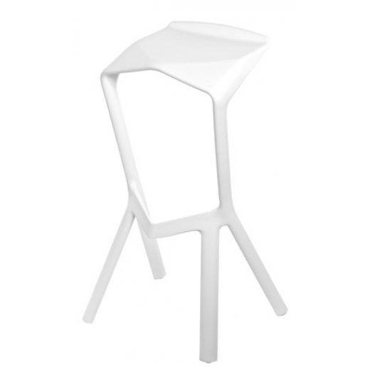 Barová stolička Mand, biela - 1