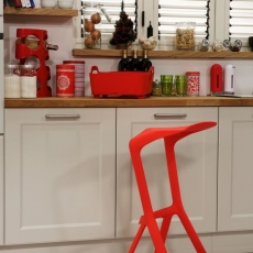 Barová stolička Mand, červená - 4