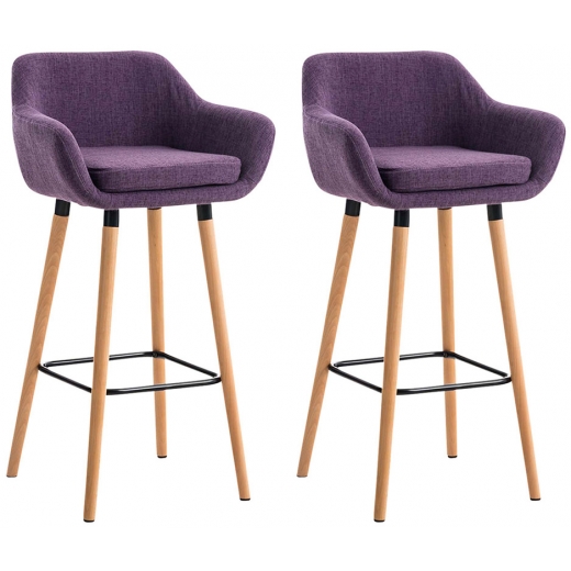 Barová stolička Maria (SET 2 ks), fialová - 1