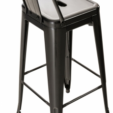 Barová stolička Mason, čierna - 4