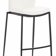 Barová stolička Matola, syntetická koža, biela - 1