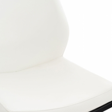Barová stolička Matola, syntetická koža, biela - 5