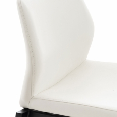 Barová stolička Matola, syntetická koža, biela - 6