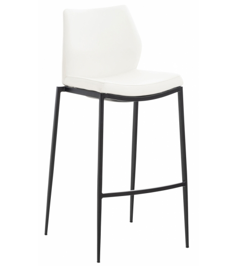 Barová stolička Matola, syntetická koža, biela