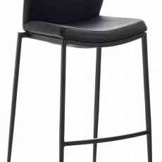 Barová stolička Matola, syntetická koža, čierna - 1