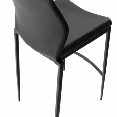 Barová stolička Matola, syntetická koža, čierna - 3