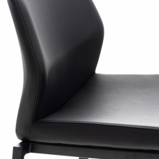Barová stolička Matola, syntetická koža, čierna - 5