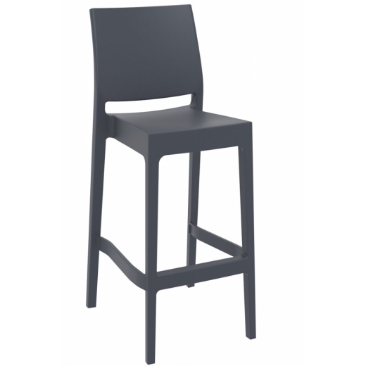 Barová stolička May (SET 2 ks), tmavo šedá - 1