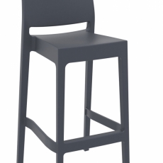 Barová stolička May (SET 2 ks), tmavo šedá - 1