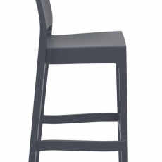 Barová stolička May (SET 2 ks), tmavo šedá - 4