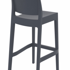 Barová stolička May (SET 2 ks), tmavo šedá - 5