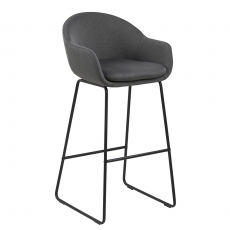 Barová stolička Melina (Súprava 2 ks), tmavosivá - 1