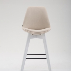 Barová stolička Metz, textil, biela / krémová - 2