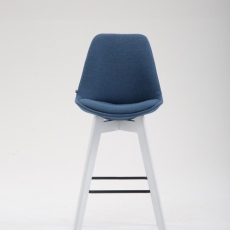 Barová stolička Metz, textil, biela / modrá - 2
