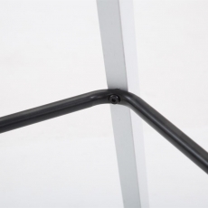 Barová stolička Metz, textil, biela / modrá - 5