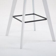 Barová stolička Metz, textil, biela / šedá - 4