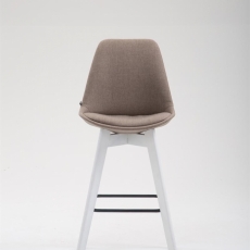 Barová stolička Metz, textil, biela / taupe - 2
