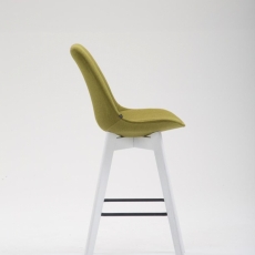 Barová stolička Metz, textil, biela / zelená - 3