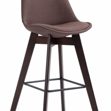 Barová stolička Metz, textil, hnedá / hnedá - 1