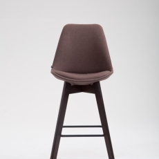 Barová stolička Metz, textil, hnedá / hnedá - 2