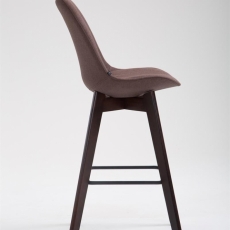 Barová stolička Metz, textil, hnedá / hnedá - 3