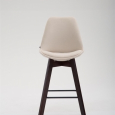 Barová stolička Metz, textil, hnedá / krémová - 2