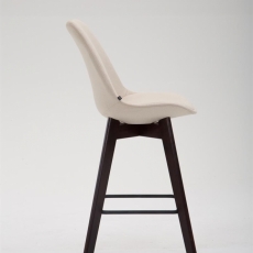 Barová stolička Metz, textil, hnedá / krémová - 3