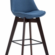 Barová stolička Metz, textil, hnedá / modrá - 1