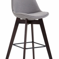Barová stolička Metz, textil, hnedá / šedá - 1