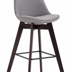 Barová stolička Metz, textil, hnedá / šedá - 1