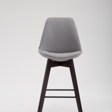 Barová stolička Metz, textil, hnedá / šedá - 2