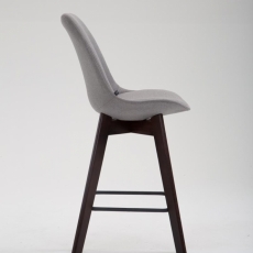 Barová stolička Metz, textil, hnedá / šedá - 3