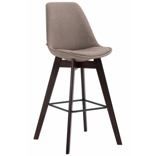 Barová stolička Metz, textil, hnedá / taupe - 1