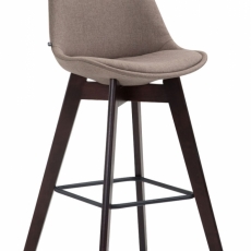 Barová stolička Metz, textil, hnedá / taupe - 1