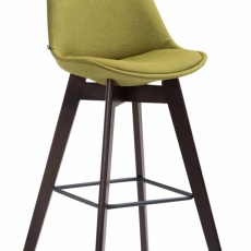 Barová stolička Metz, textil, hnedá / zelená - 1
