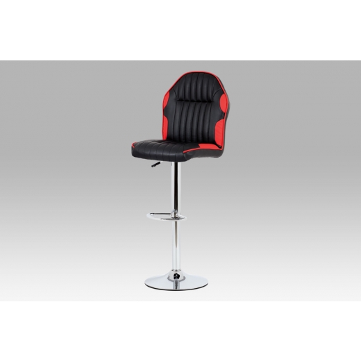 Barová stolička Milada, čierna/červená - 1