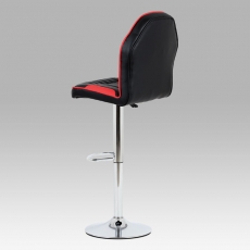 Barová stolička Milada, čierna/červená - 2