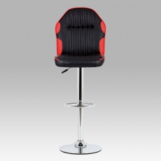 Barová stolička Milada, čierna/červená - 3