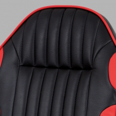 Barová stolička Milada, čierna/červená - 4