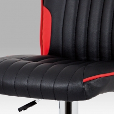 Barová stolička Milada, čierna/červená - 5