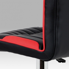 Barová stolička Milada, čierna/červená - 7