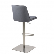 Barová stolička na nerezovej podnoži Ajka, sivá - 3