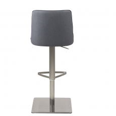 Barová stolička na nerezovej podnoži Ajka, sivá - 4