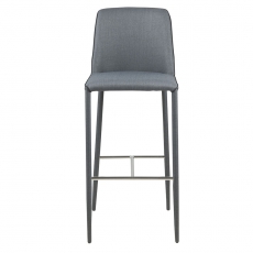 Barová stolička na štvornohej podnoži Ajka, sivá - 2