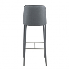 Barová stolička na štvornohej podnoži Ajka, sivá - 4